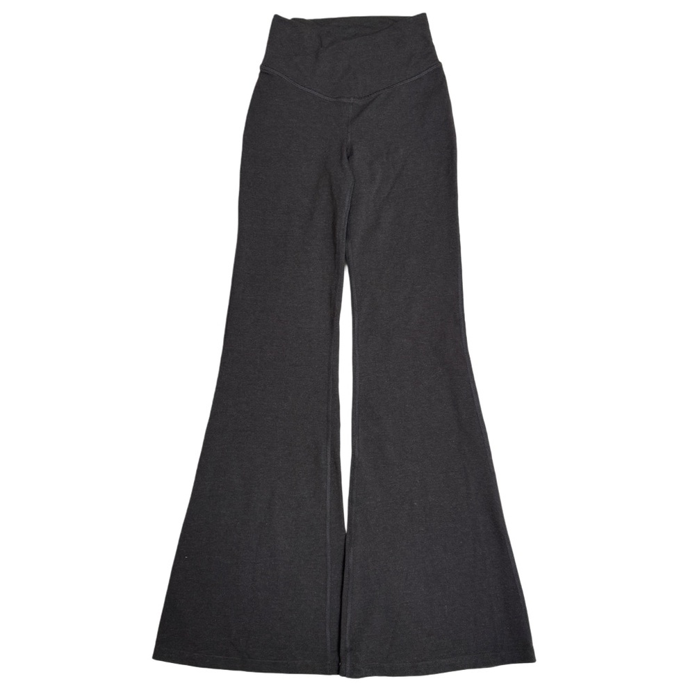 {Old Navy} "Powerchill Extra High Rise Super Flare" Gray Crossover Yoga Pants - Picture 2 of 7